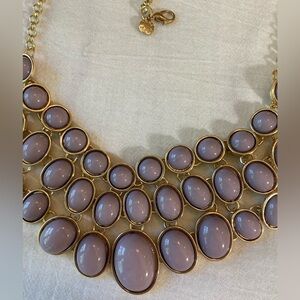Jane Stone Light Purple Bib‎ Necklace